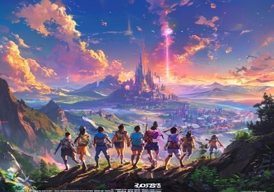 2026年夏季最热番剧封面，主角团在异世界奇幻大陆冒险，画面宏大壮阔，涩涩动漫网编辑首选推荐